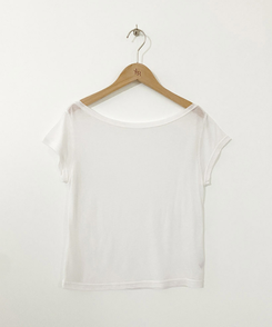 半袖Tシャツ ボートネックシースルー半袖Tシャツ(5color)