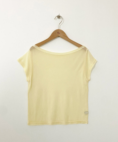半袖Tシャツ ボートネックシースルー半袖Tシャツ(5color)