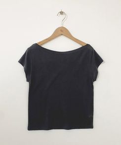 半袖Tシャツ ボートネックシースルー半袖Tシャツ(5color)