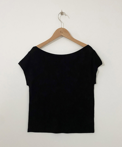 半袖Tシャツ ボートネックシースルー半袖Tシャツ(5color)
