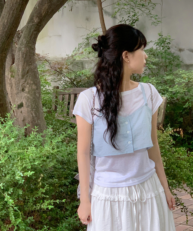 半袖Tシャツ ボートネックシースルー半袖Tシャツ(5color) IVORY