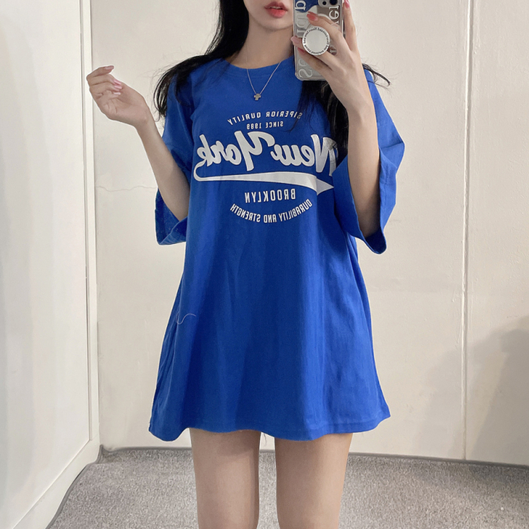 ソーダレタリング半袖Tシャツ BLUE