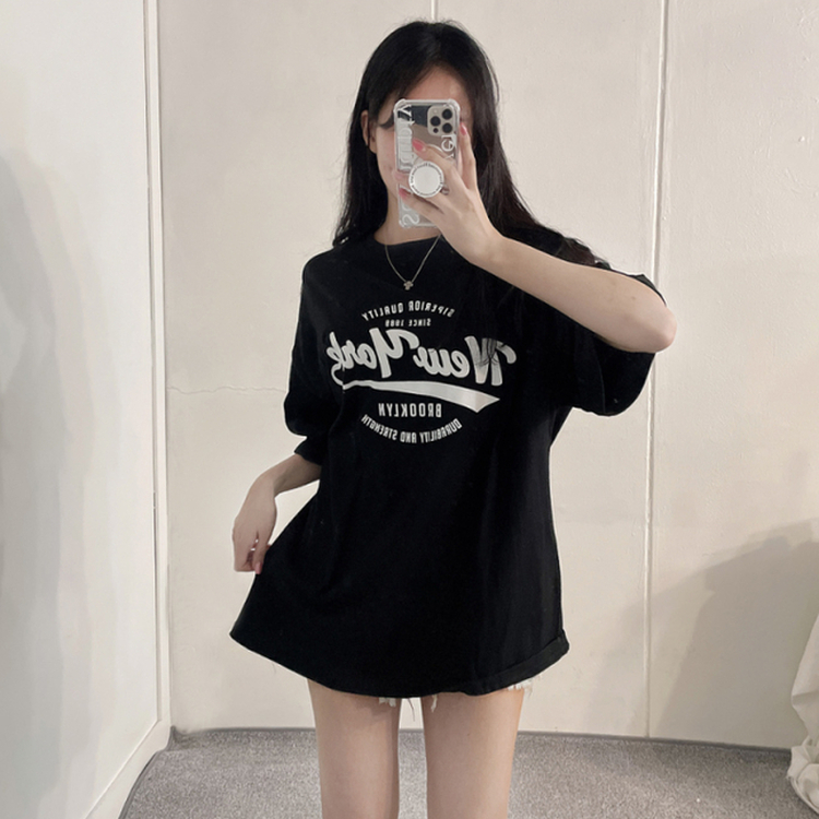 ソーダレタリング半袖Tシャツ BLACK