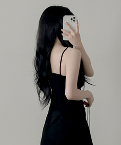 Aラインノースリーブワンピース BLACK