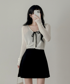 Aラインノースリーブワンピース BLACK