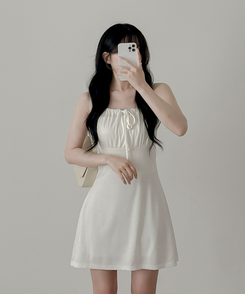 Aラインノースリーブワンピース IVORY