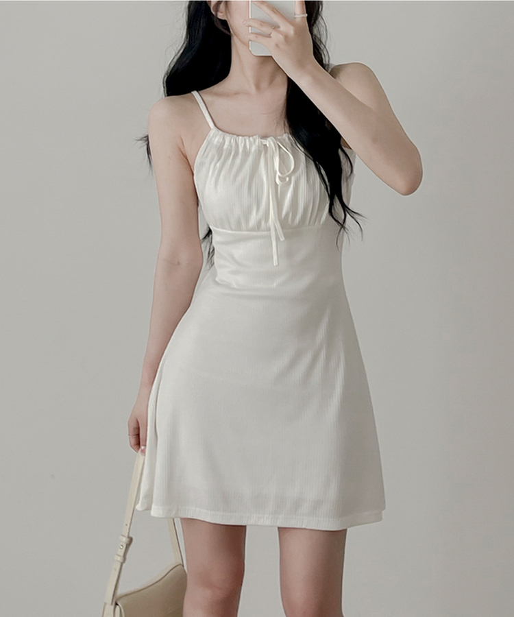 Aラインノースリーブワンピース IVORY