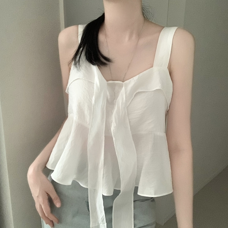 リボンフレアキャミソールブラウス IVORY