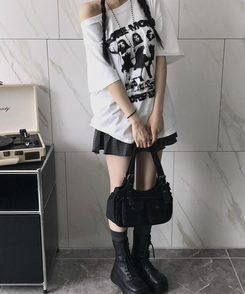 ティアードミニスカート BLACK