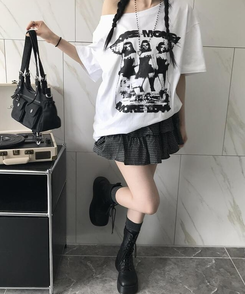ティアードミニスカート BLACK