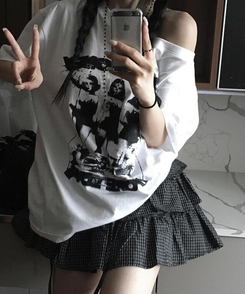 ティアードミニスカート BLACK