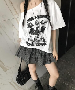 ティアードミニスカート BLACK