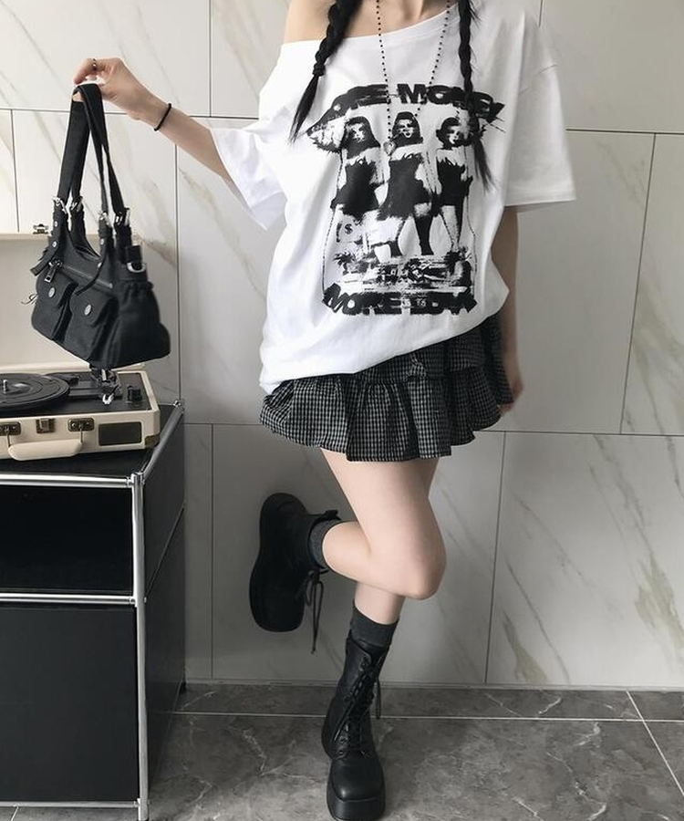 ティアードミニスカート BLACK
