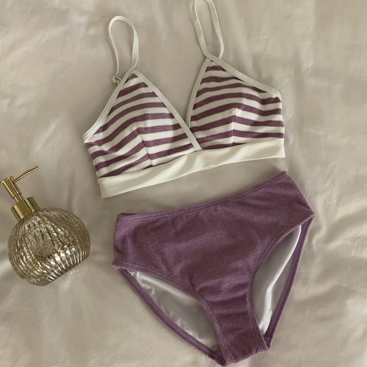 【カップ付き】カバーアップスリーピースビキニ PURPLE