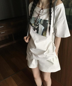 ショートパンツ コットンショートパンツ WHITE