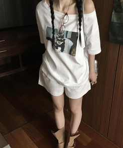 ショートパンツ コットンショートパンツ WHITE