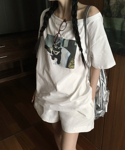 半袖Tシャツ プリンティングオフ半袖Tシャツ WHITE