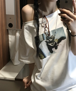 半袖Tシャツ プリンティングオフ半袖Tシャツ WHITE