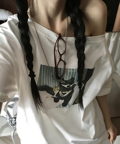 半袖Tシャツ プリンティングオフ半袖Tシャツ WHITE