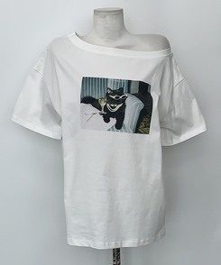 半袖Tシャツ プリンティングオフ半袖Tシャツ