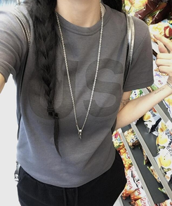 半袖Tシャツ クロップ半袖Tシャツ CHARCOAL