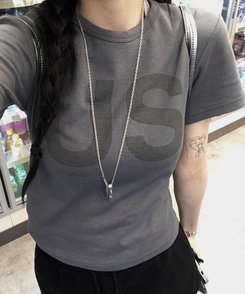 半袖Tシャツ クロップ半袖Tシャツ CHARCOAL