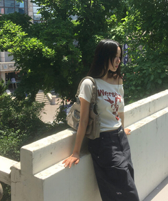 半袖Tシャツ ナンバーオフショルダー半袖Tシャツ WHITE