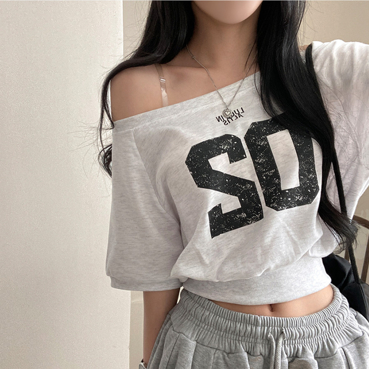 半袖Tシャツ ナンバーオフクロップ半袖Tシャツ