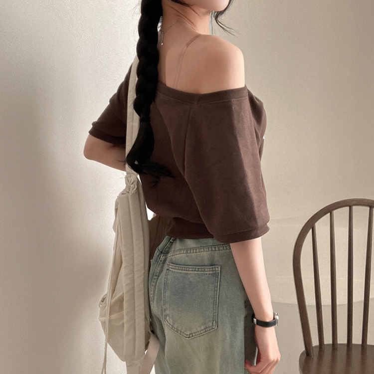 半袖Tシャツ ナンバーオフクロップ半袖Tシャツ