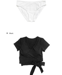 モノキニ 【3PCSET】リボンフリルスカートスイムウェア