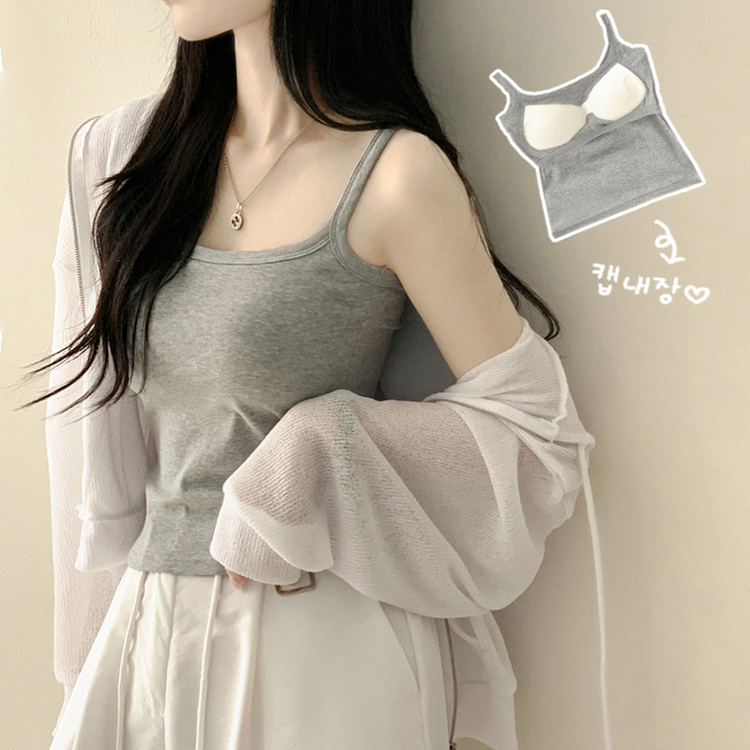 クロップインナーキャミソール GREY