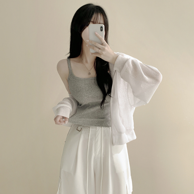 クロップインナーキャミソール GREY