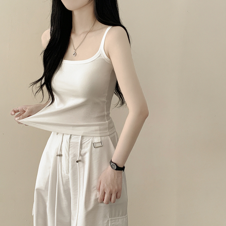 クロップインナーキャミソール WHITE