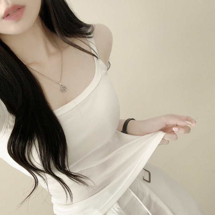 クロップインナーキャミソール WHITE