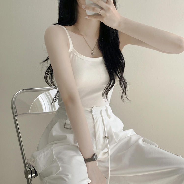 クロップインナーキャミソール WHITE