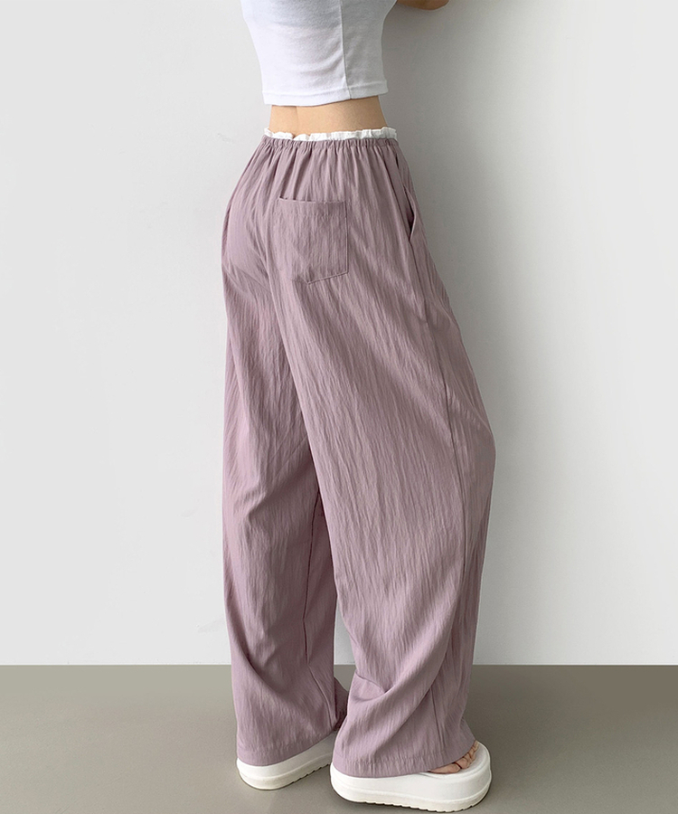 アイスワイドバンディングスラックスパンツ PINK