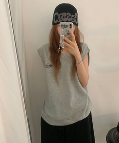 ベスト Vネックベスト GREY