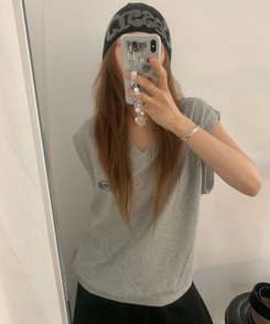 ベスト Vネックベスト GREY