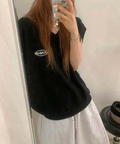 ベスト Vネックベスト BLACK