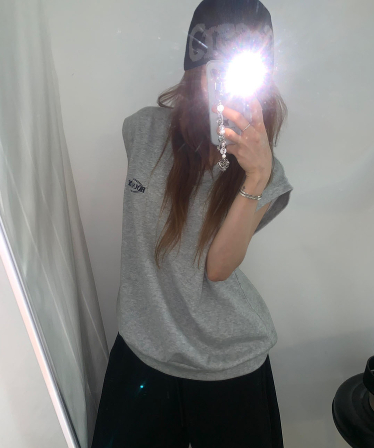Vネックベスト GREY