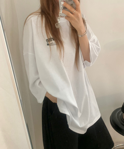 半袖Tシャツ レタリングオーバー半袖Tシャツ WHITE