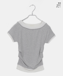 半袖Tシャツ バイカラーレイヤード半袖Tシャツ