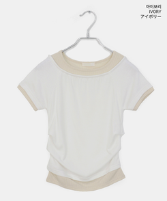 半袖Tシャツ バイカラーレイヤード半袖Tシャツ