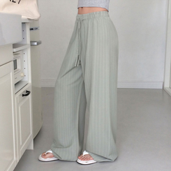 コットンパンツ 【丈別】ストライプパンツ MINT