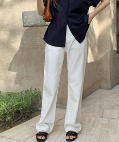 丈別パンツ 【丈別】クリップセミワイドコットンパンツ(5color) COTTON WHITE