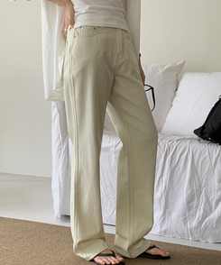 丈別パンツ 【丈別】クリップセミワイドコットンパンツ(5color) CREAM