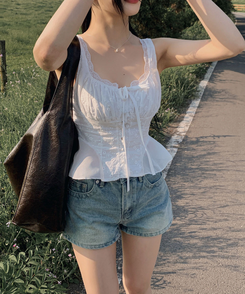 ウォッシングデイリーショートパンツ VINTAGE GREEN