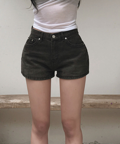 ウォッシングデイリーショートパンツ BLACK DENIM