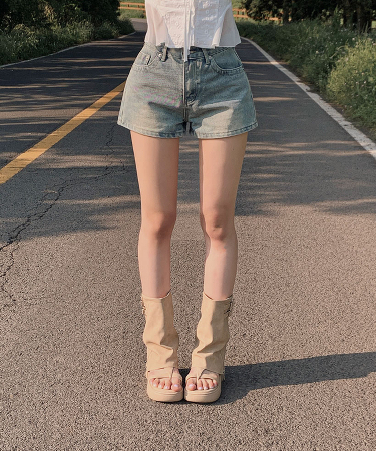 ウォッシングデイリーショートパンツ VINTAGE GREEN