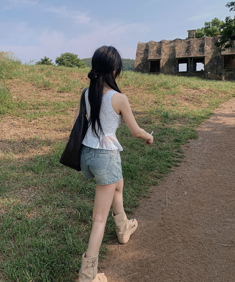 ウォッシングデイリーショートパンツ VINTAGE GREEN